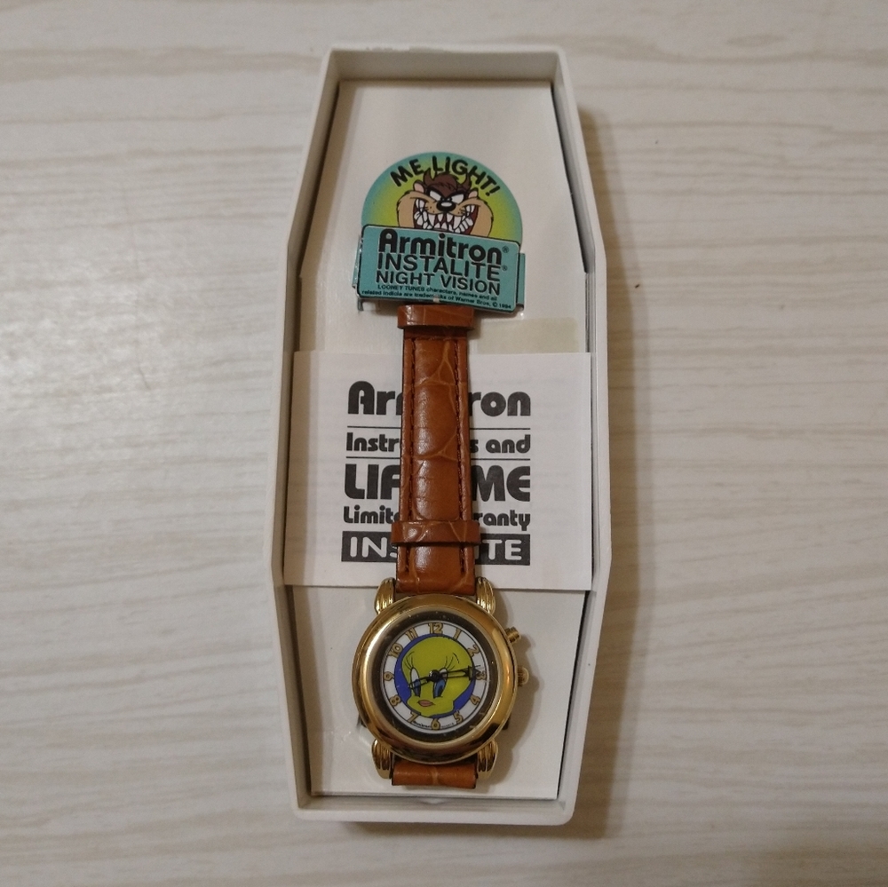 Vintage 1996 Armitron Instalite Night Vision Tweety Watch (Complete)